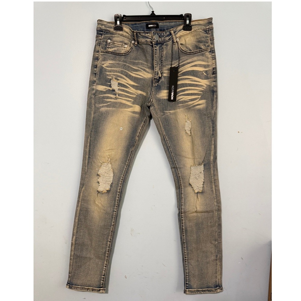 Fashion Nova Men's Size 36 Stacked Skinny Jeans Vintage‎ Wash 0877